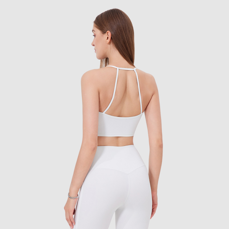 Beyaz Askılı Bra Spor Sütyeni