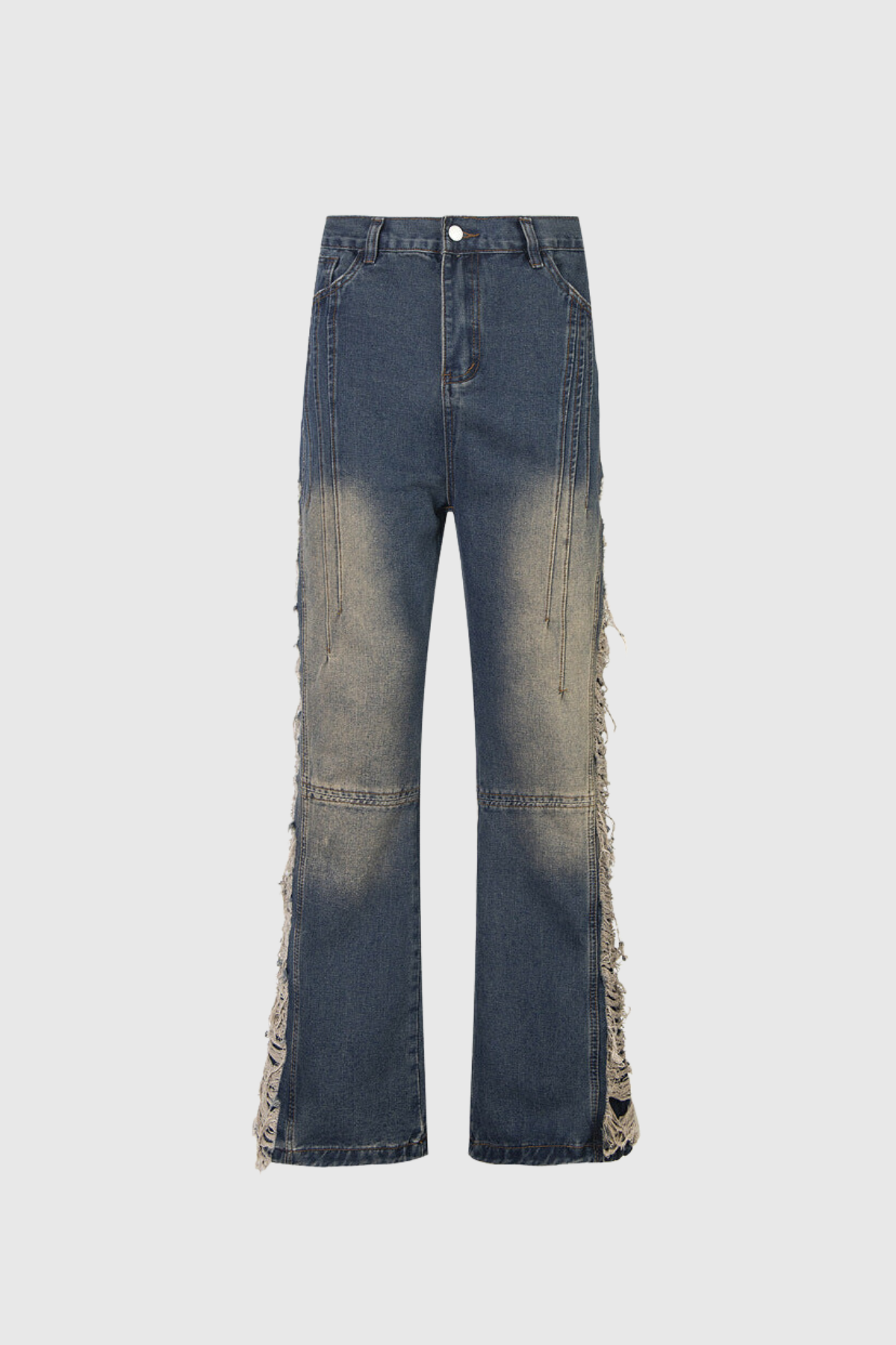 Abie Saçaklı Yırtık Hayley Jeans