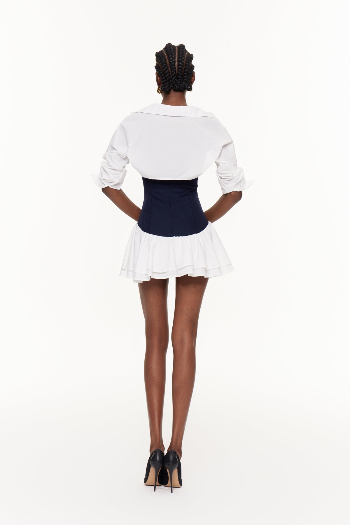 Abilene İki Parçalı Volanlı Mini Elbise