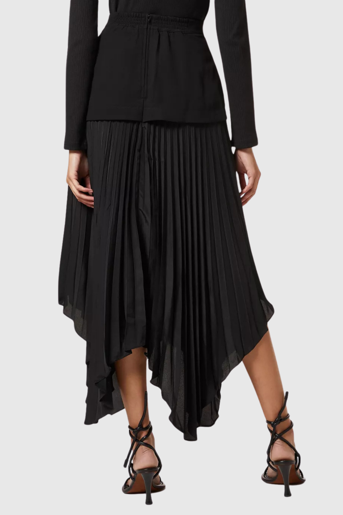 Accorsa Deconstruct Siyah Fileli Dantelli Etek