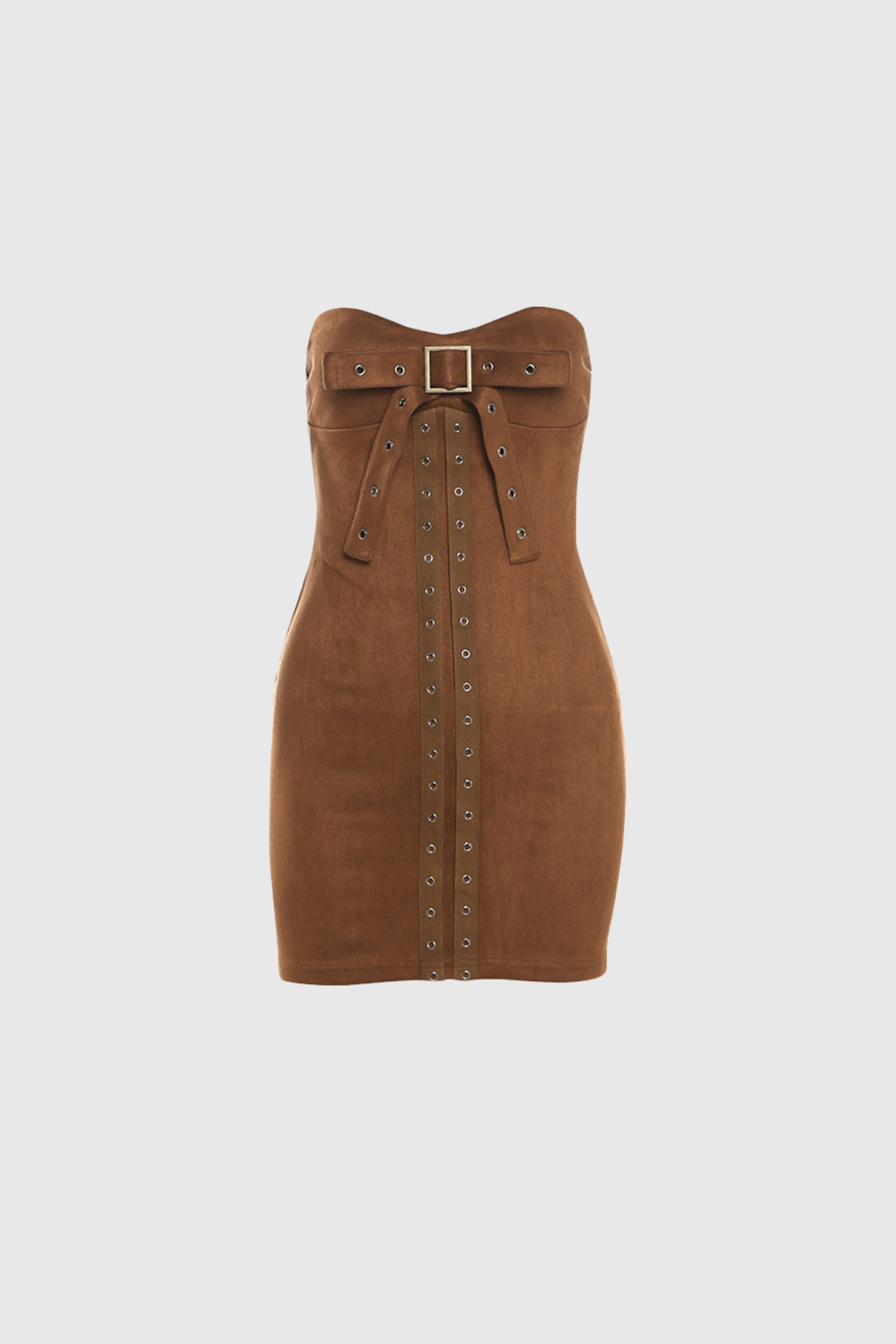 Adara Fiyonklu Straplez Bodycon Mini Elbise