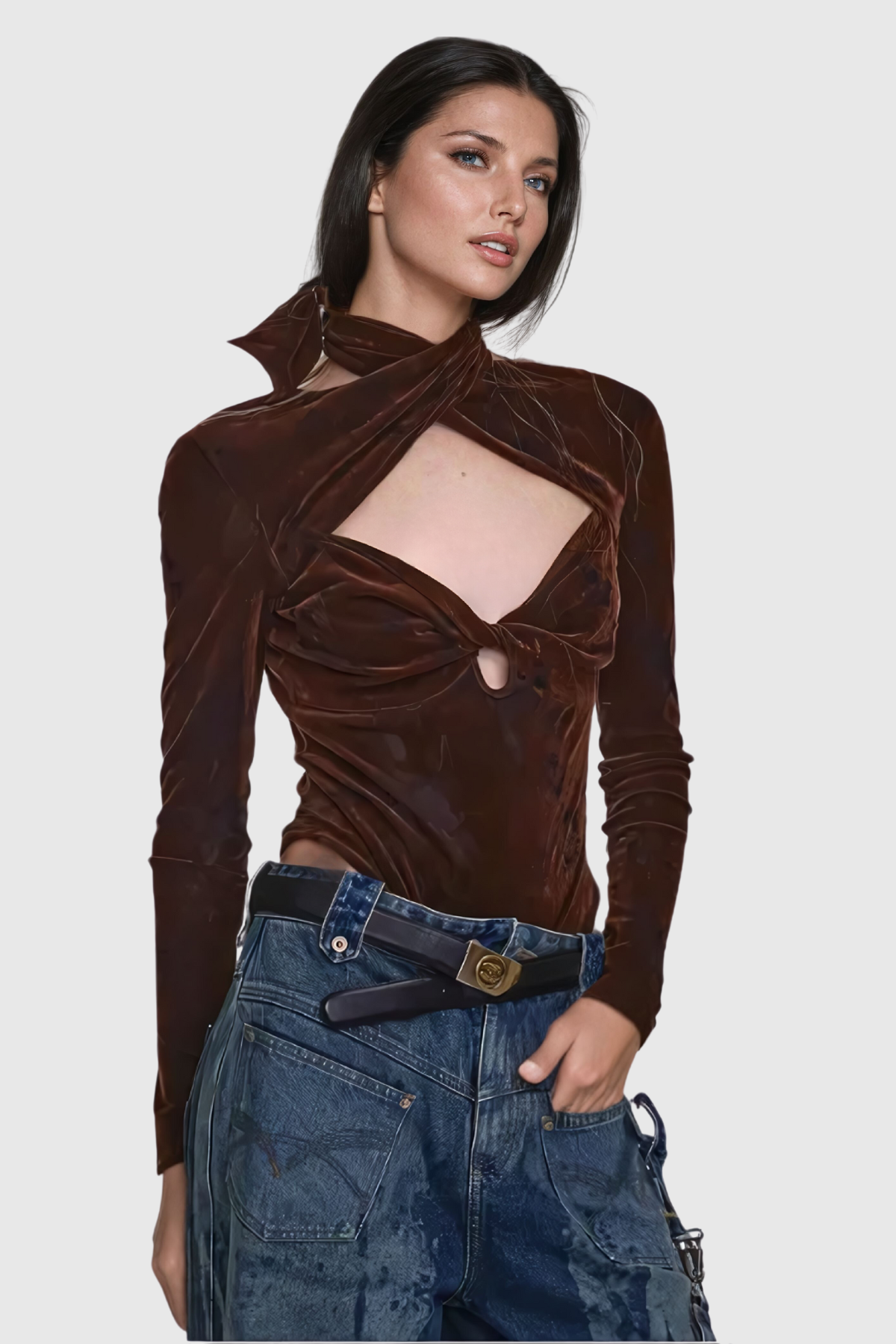 Ahulani Bağcıklı Kesim Bodysuit