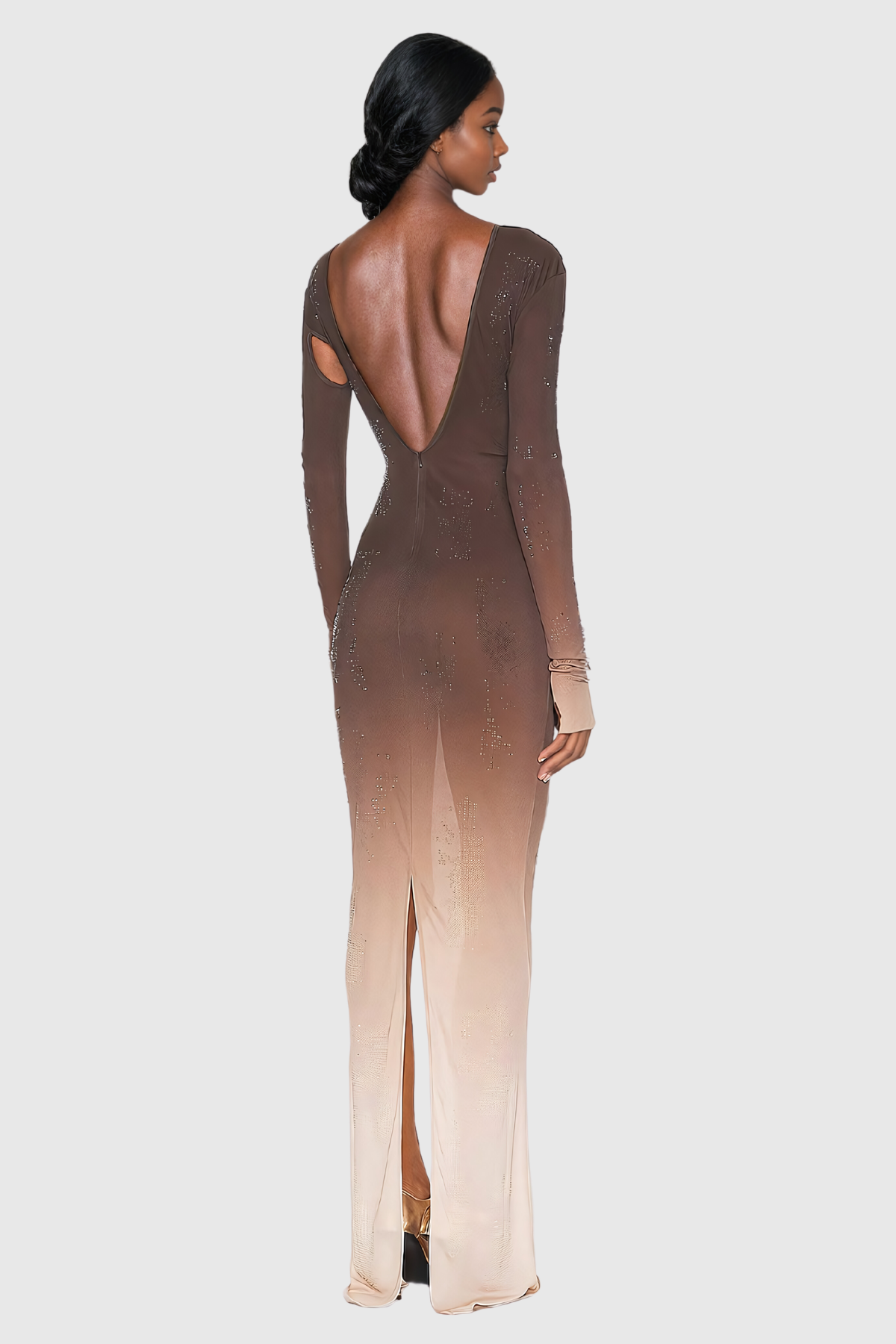 Akanji Hayley Taşlı Bodycon Maxi Elbise