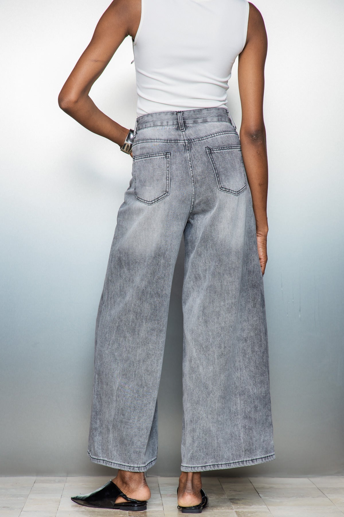 Ansgar Deconstruct Asimetrik Saçaklı Kot Pantolon