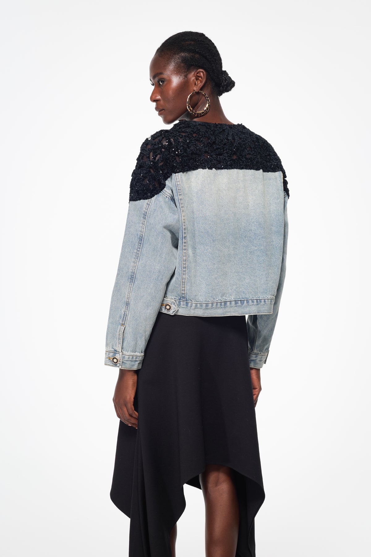 Bakhtiyar İşlemeli Payet Denim Ceket