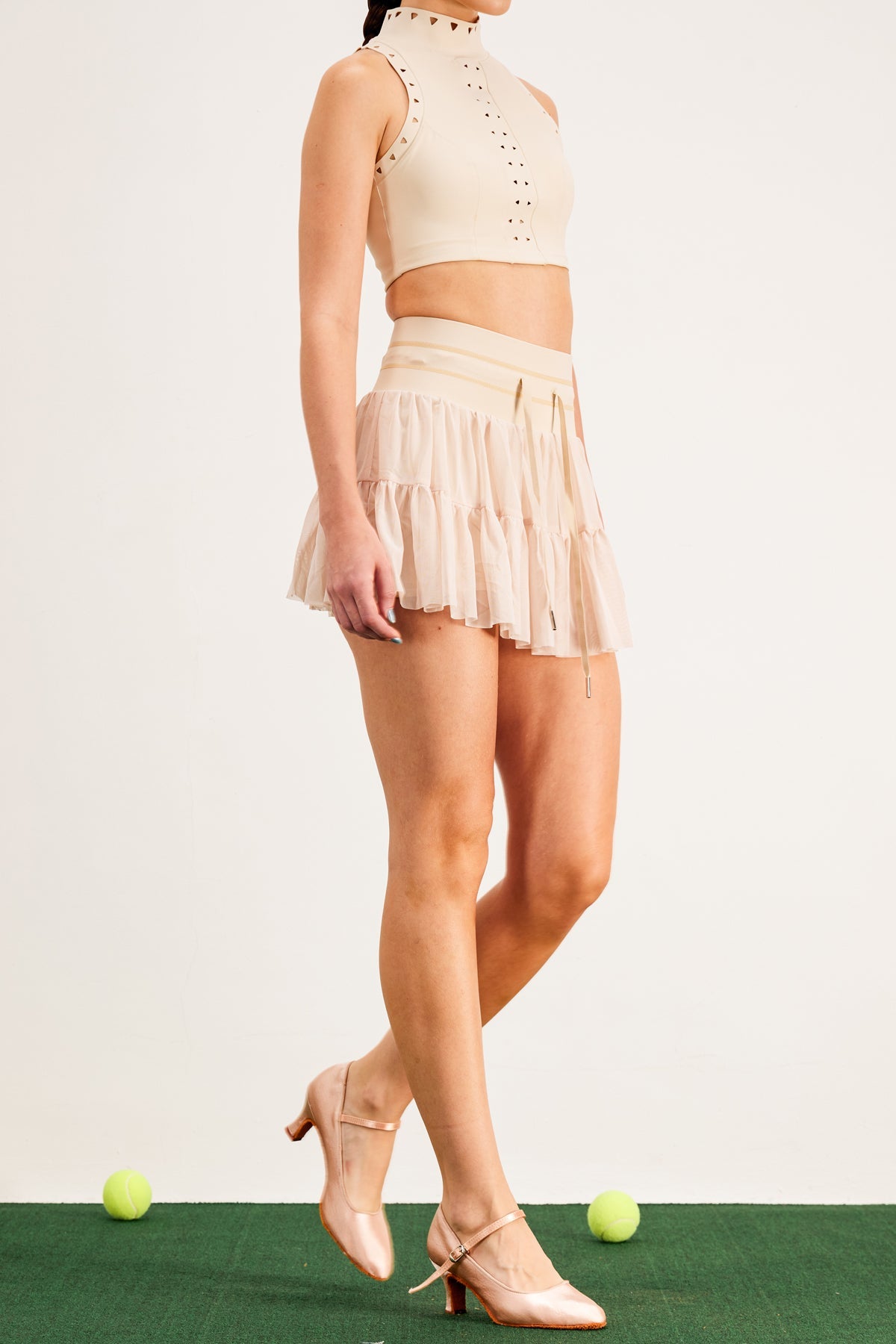 Baldovino Bodycon Ruch Etek Kayısı Rengi