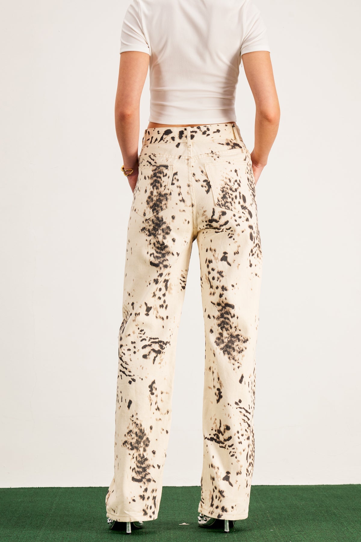Balwinder Ağartılmış Leopar Pantolon