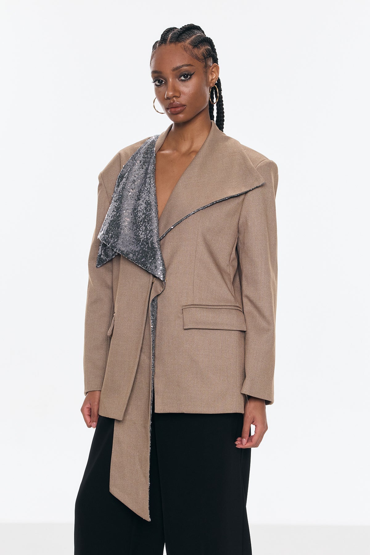 Belisma Payetli Yapısal Blazer