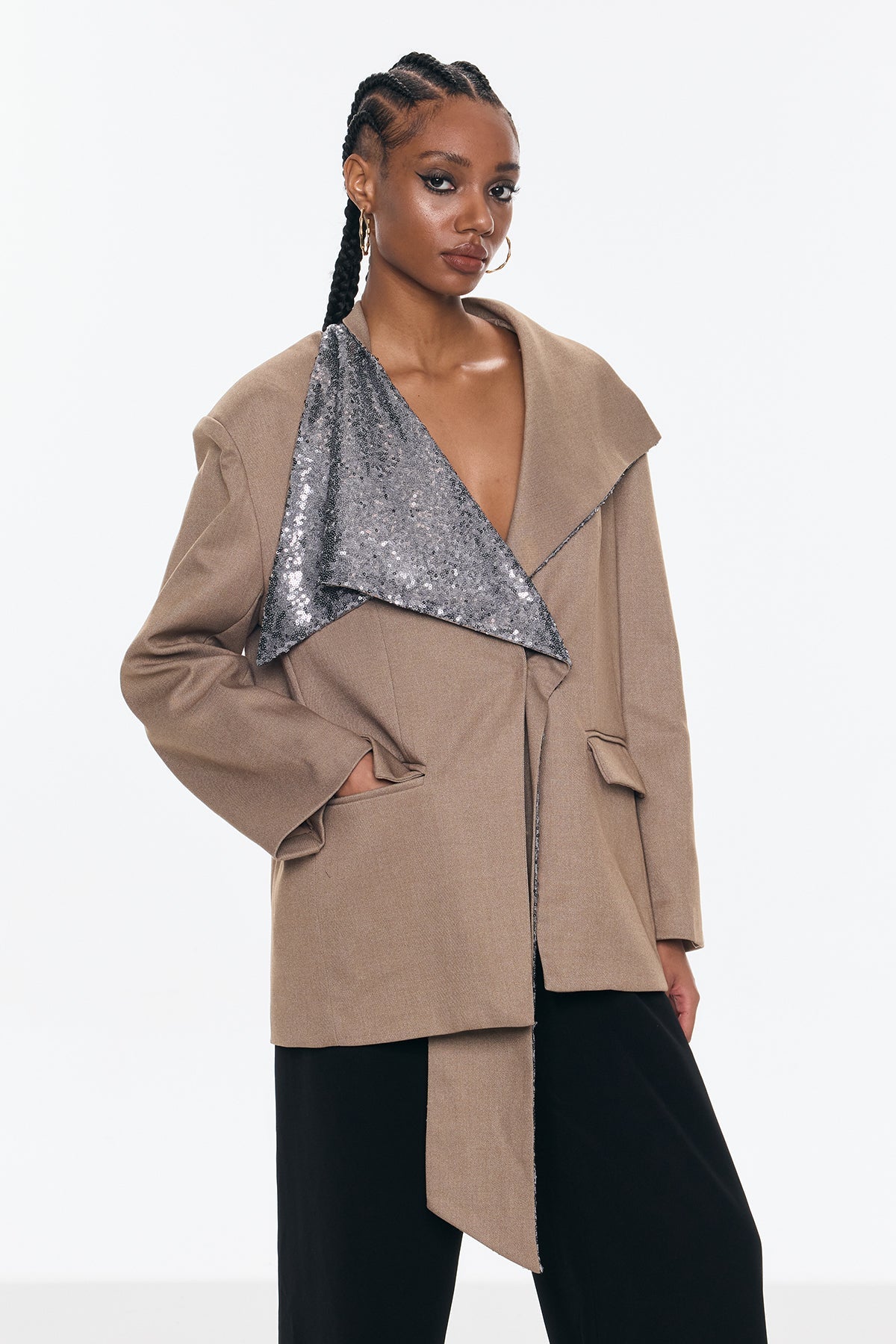 Belisma Payetli Yapısal Blazer