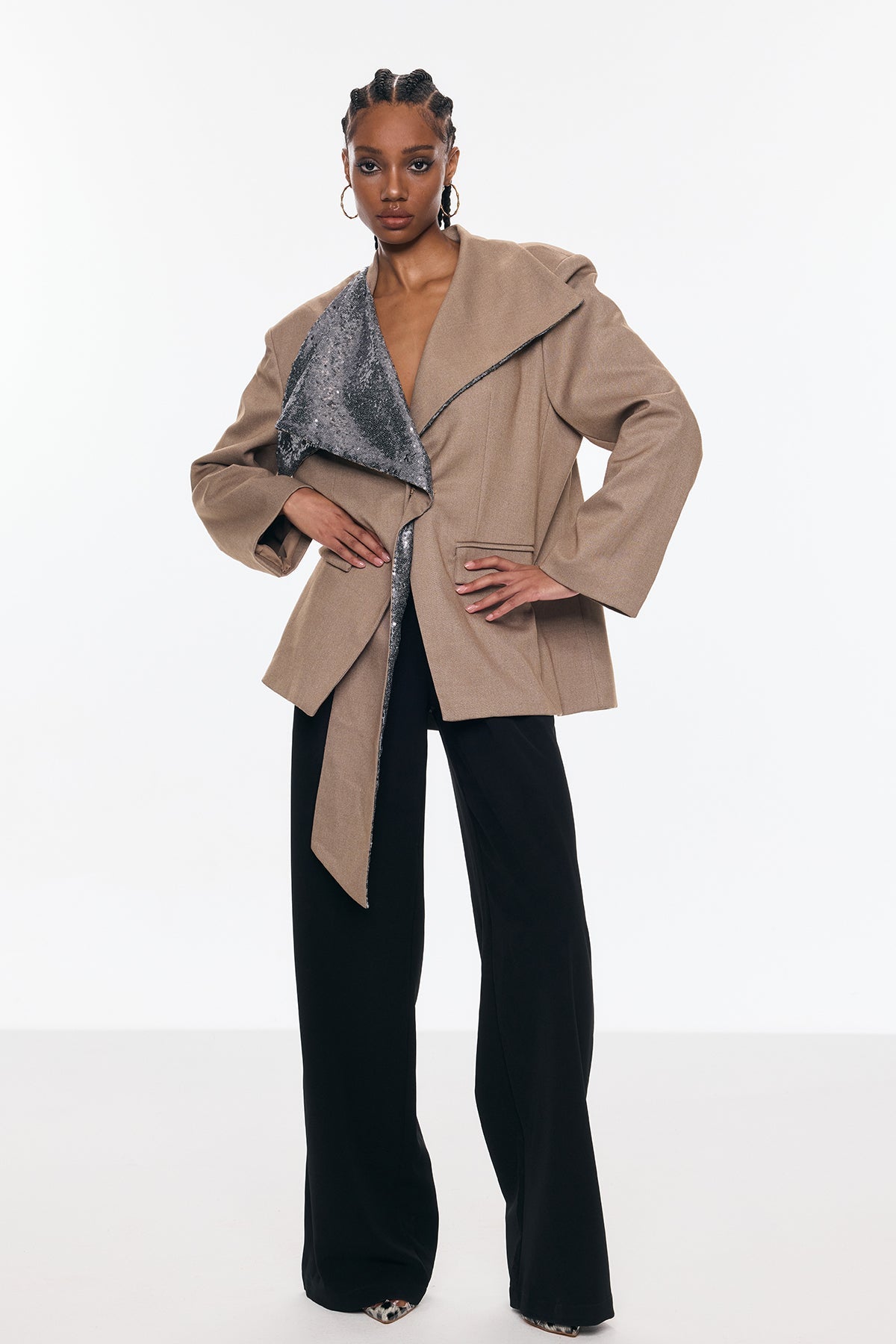 Belisma Payetli Yapısal Blazer