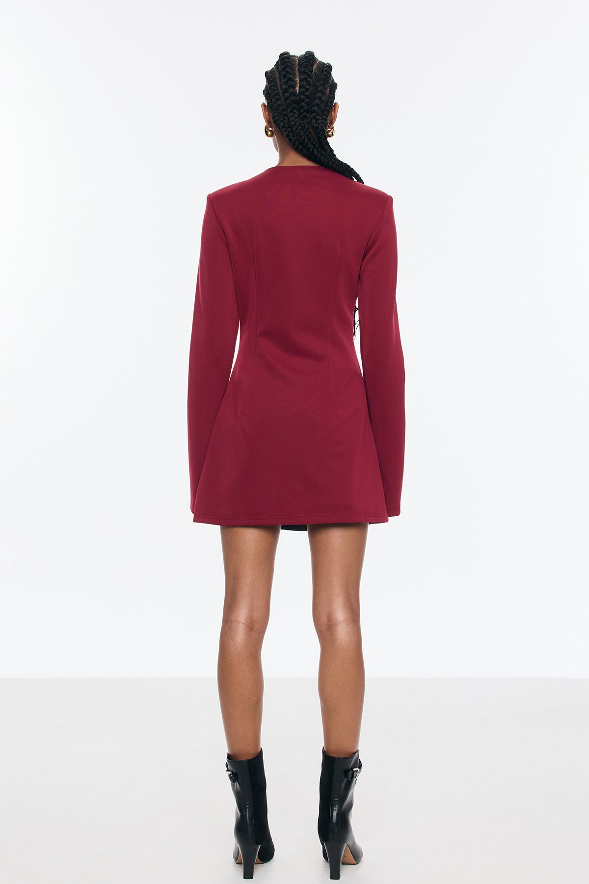 Bellatrix Deconstruct Split Bodycon Blazer Kırmızı