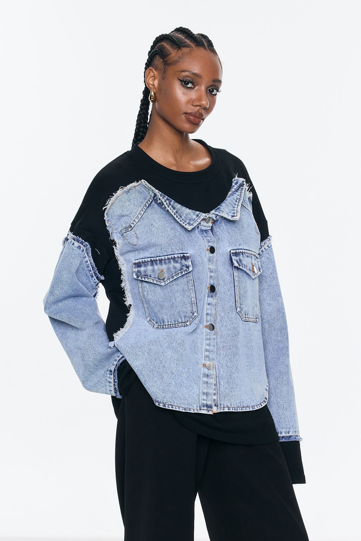 Benitez Deconstruct Denim Üst