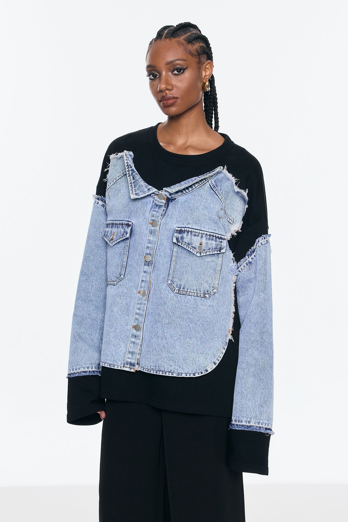 Benitez Deconstruct Denim Üst
