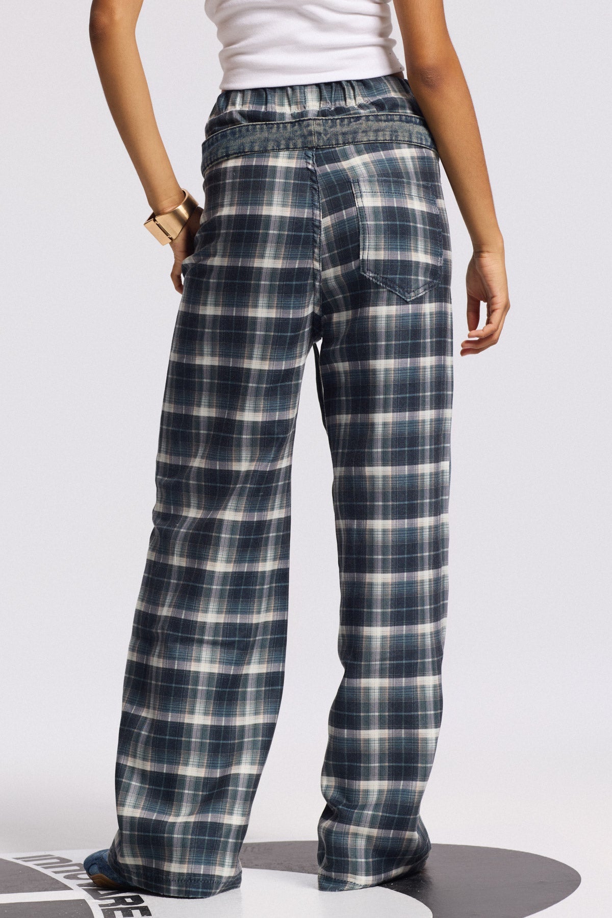 Bilha Ekose Kot Pantolon