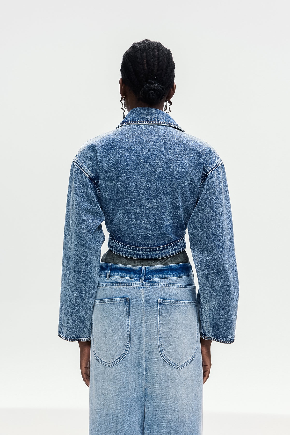 Bohuslava Asimetrik Denim Ceket