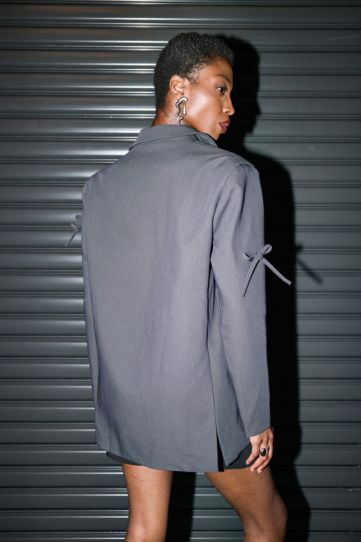 Pelerin Fiyonklu Yaka Blazer
