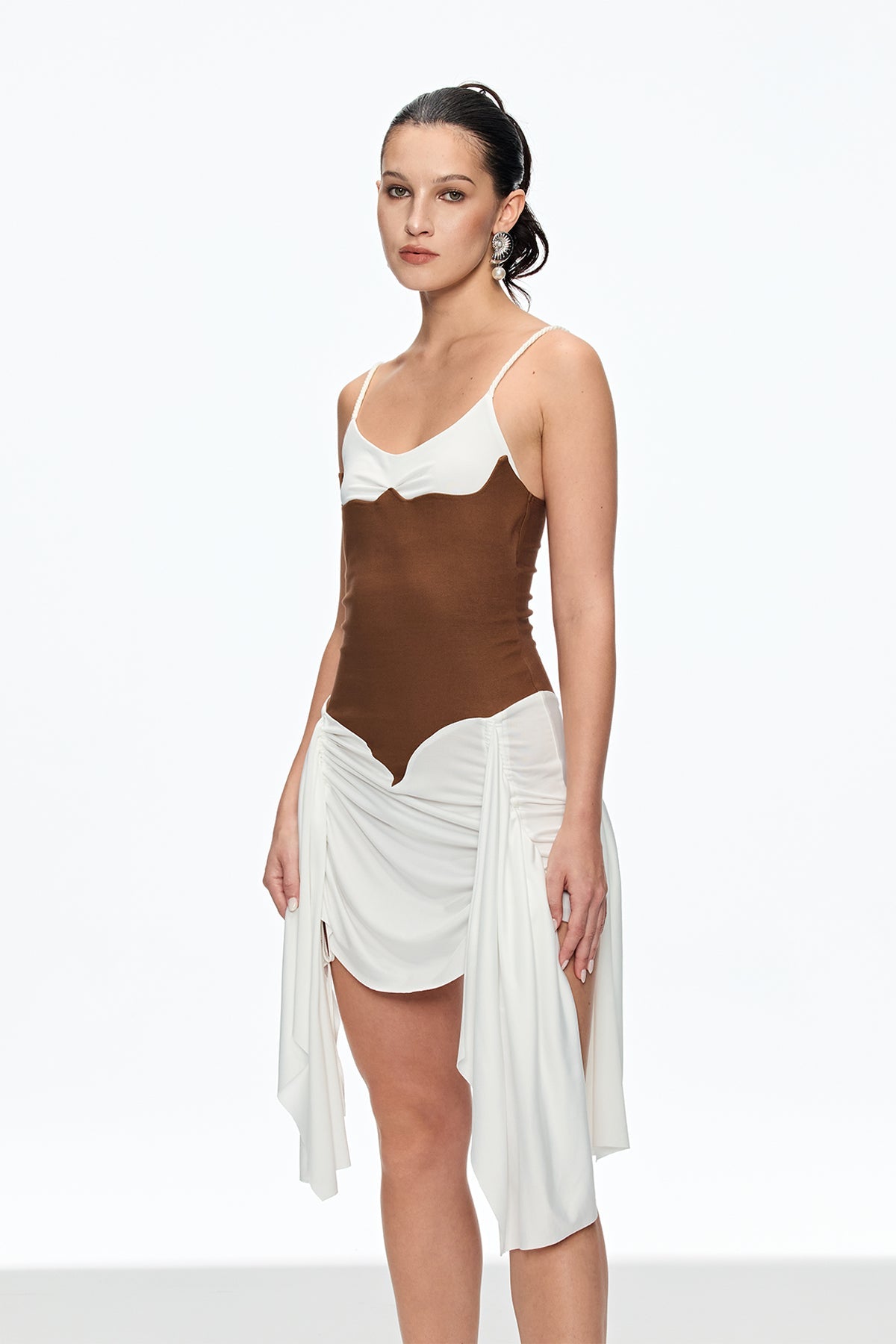 Caitria Ruch Spagetti Mini Elbise