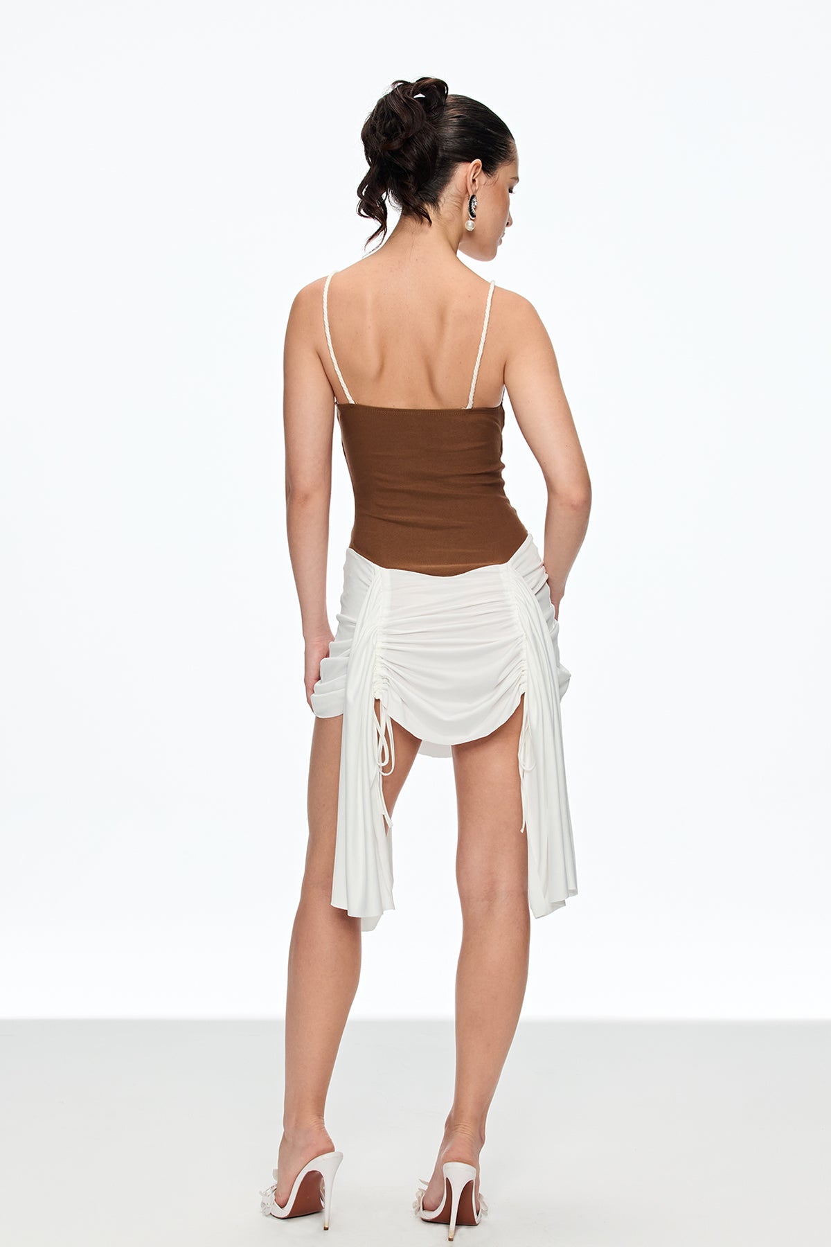 Caitria Ruch Spagetti Mini Elbise