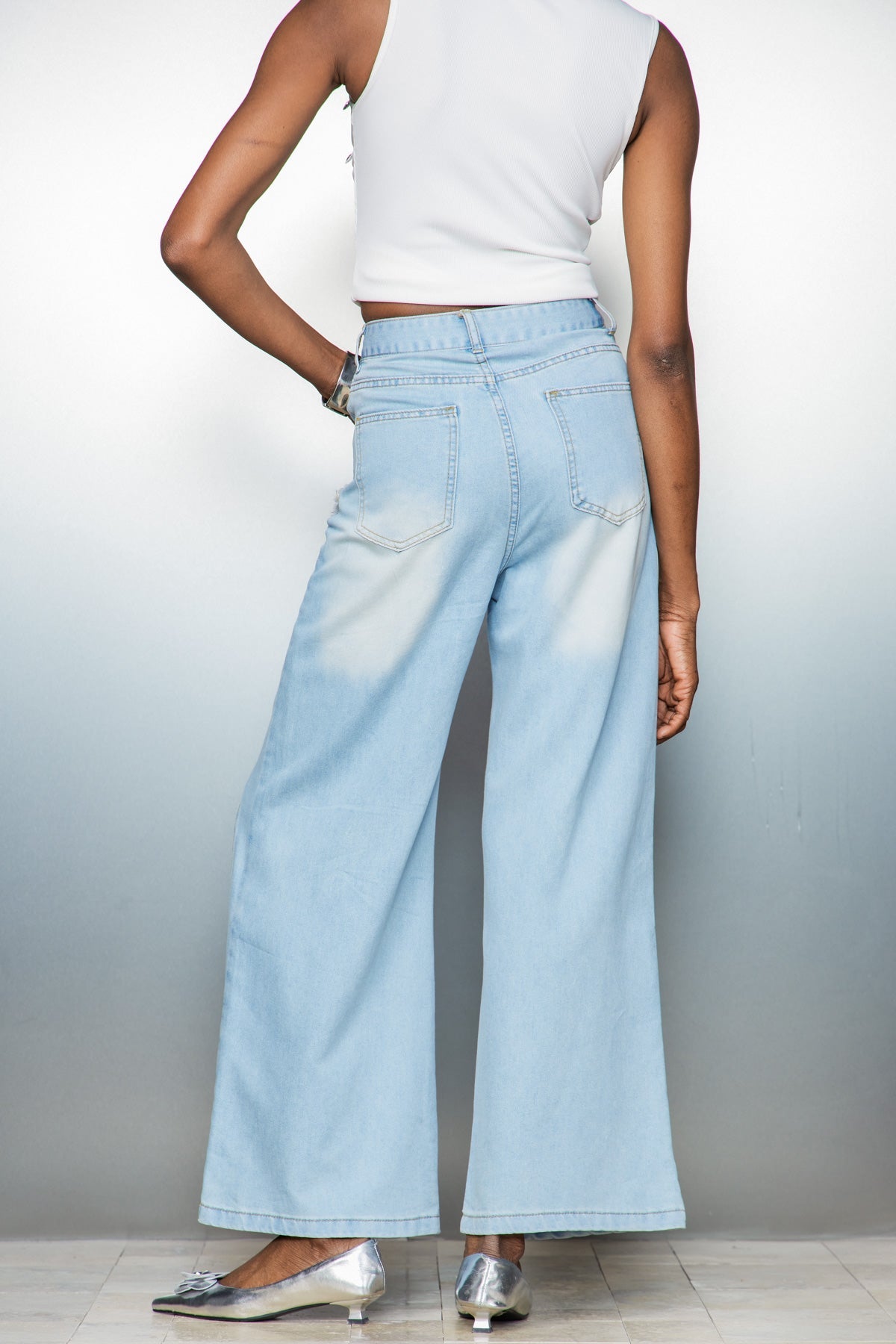 Cas Deconstruct Saçaklı Mavi Kot Pantolon