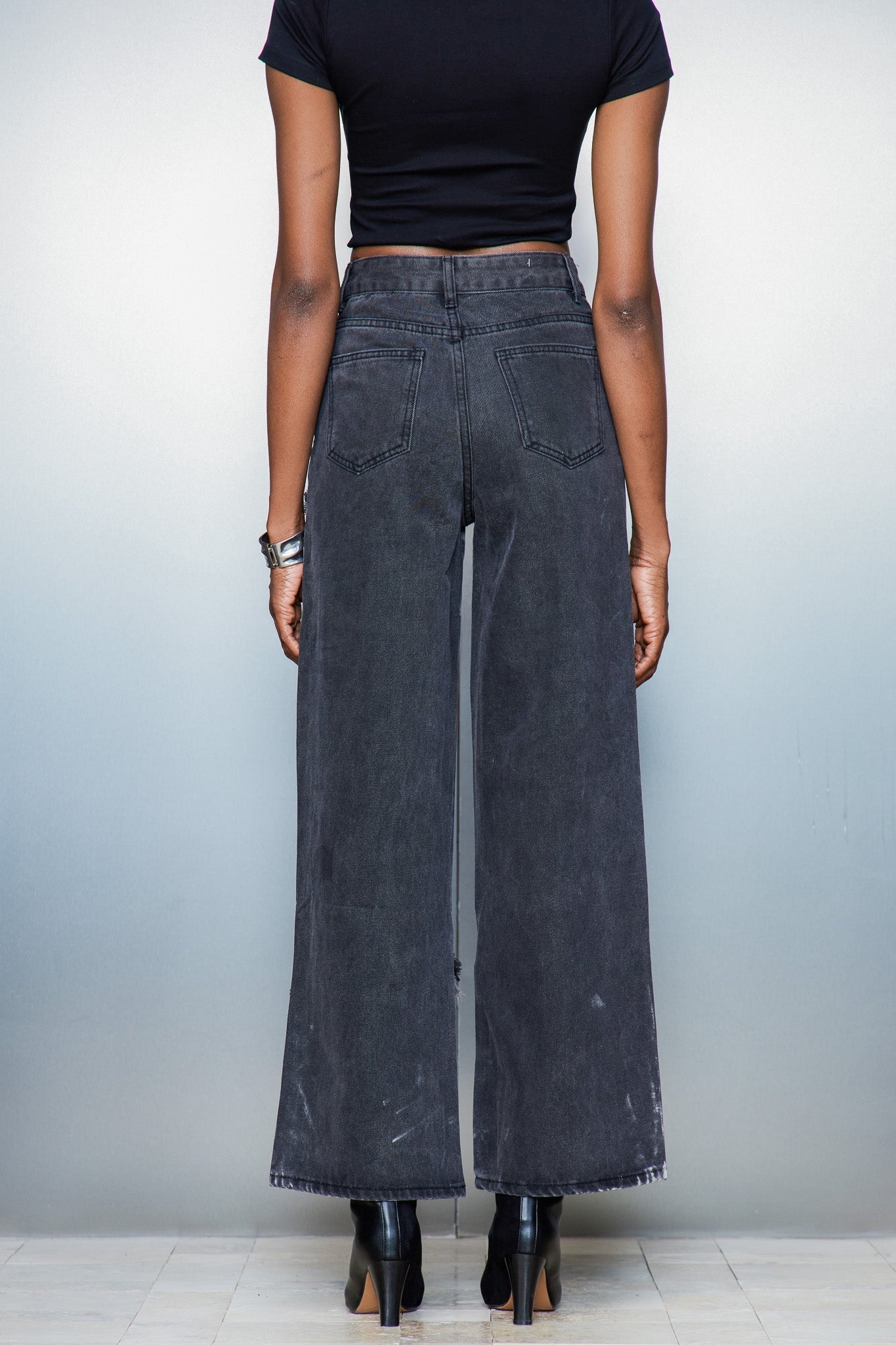 Casper Kamuflaj Baskılı Asimetrik Kot Pantolon