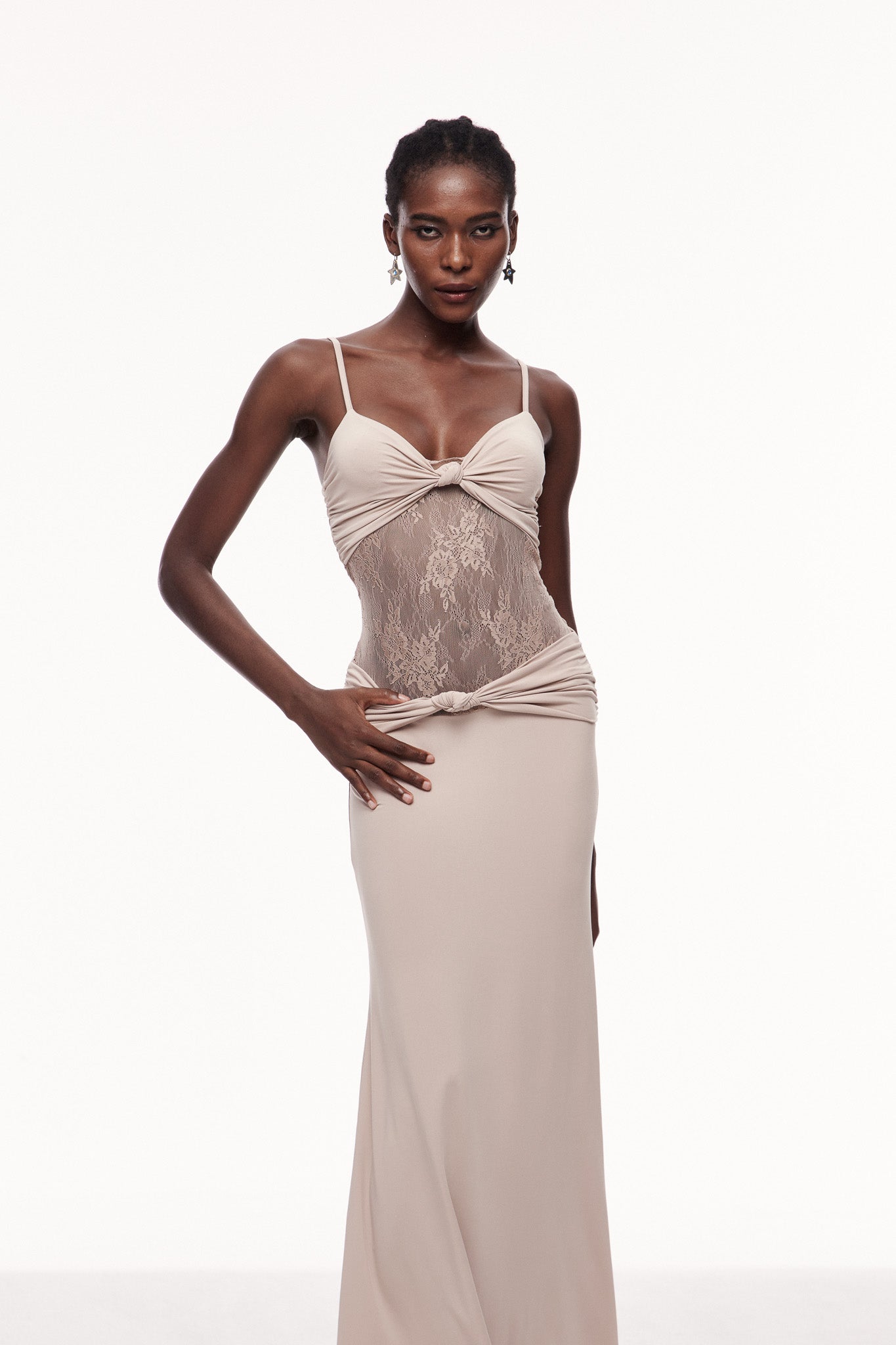 Celio Dantelli Spagetti Maxi Elbise
