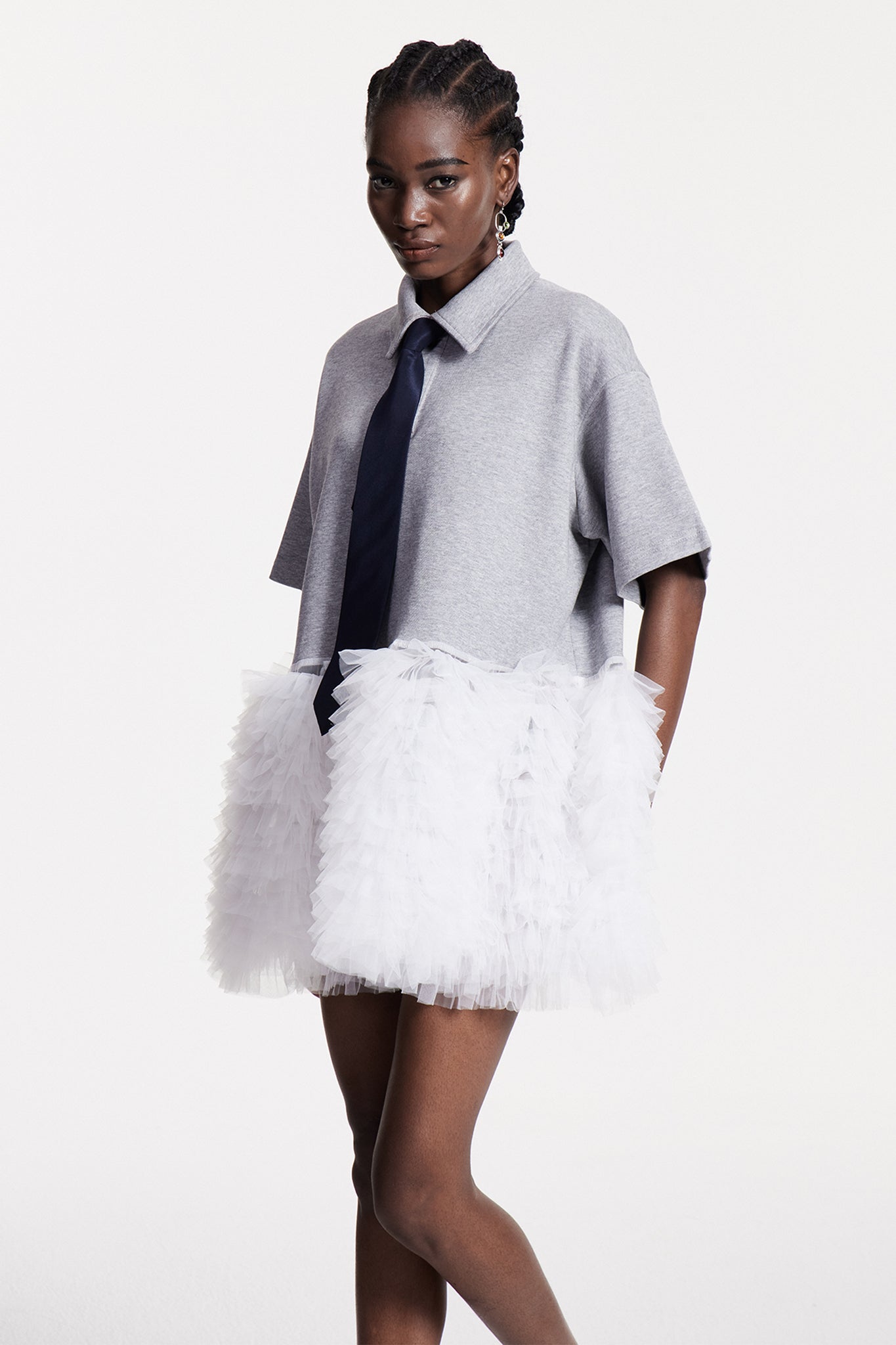 Chloe Deconstruct Mesh Büzgülü Üst
