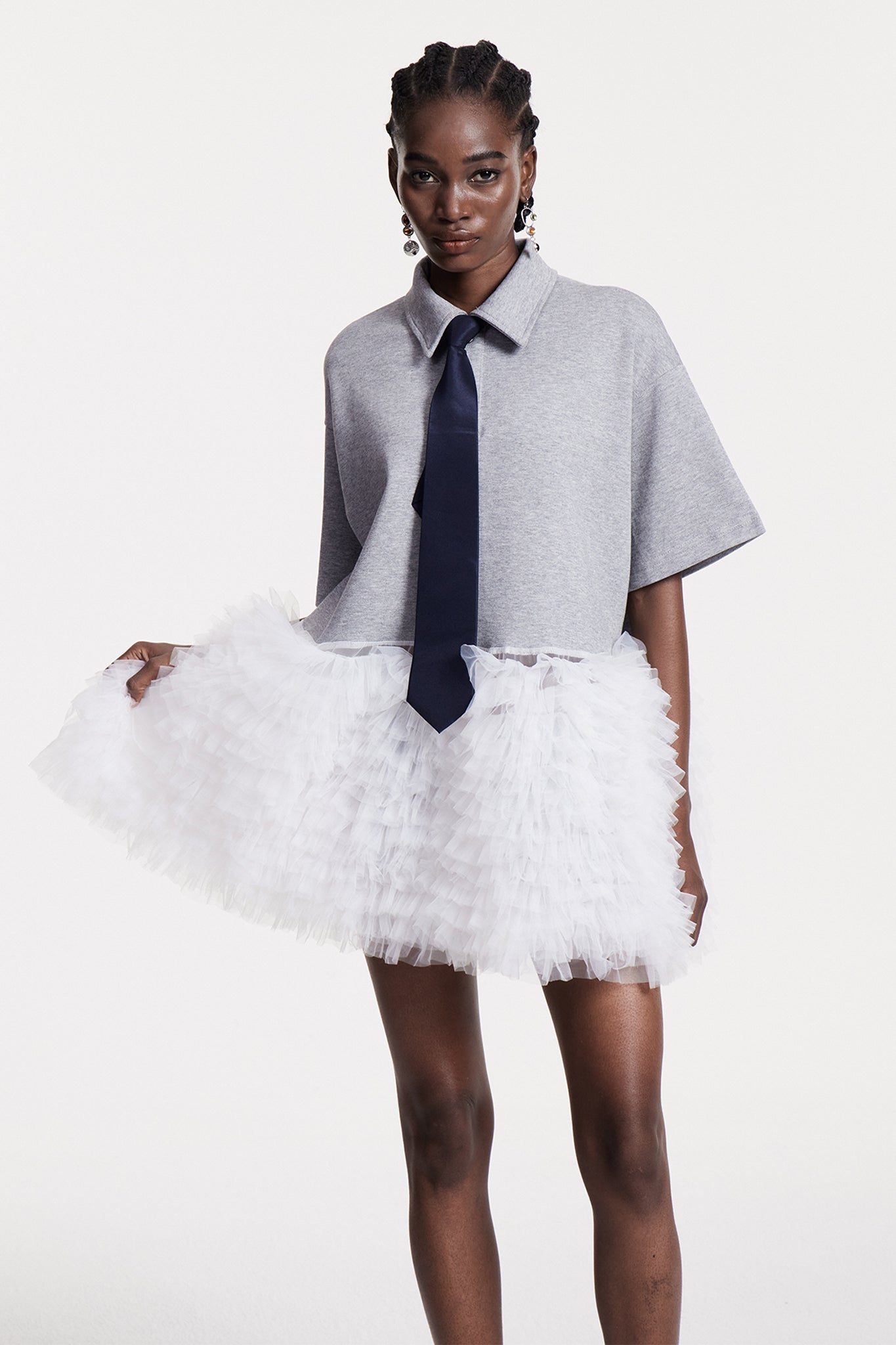 Chloe Deconstruct Mesh Büzgülü Üst