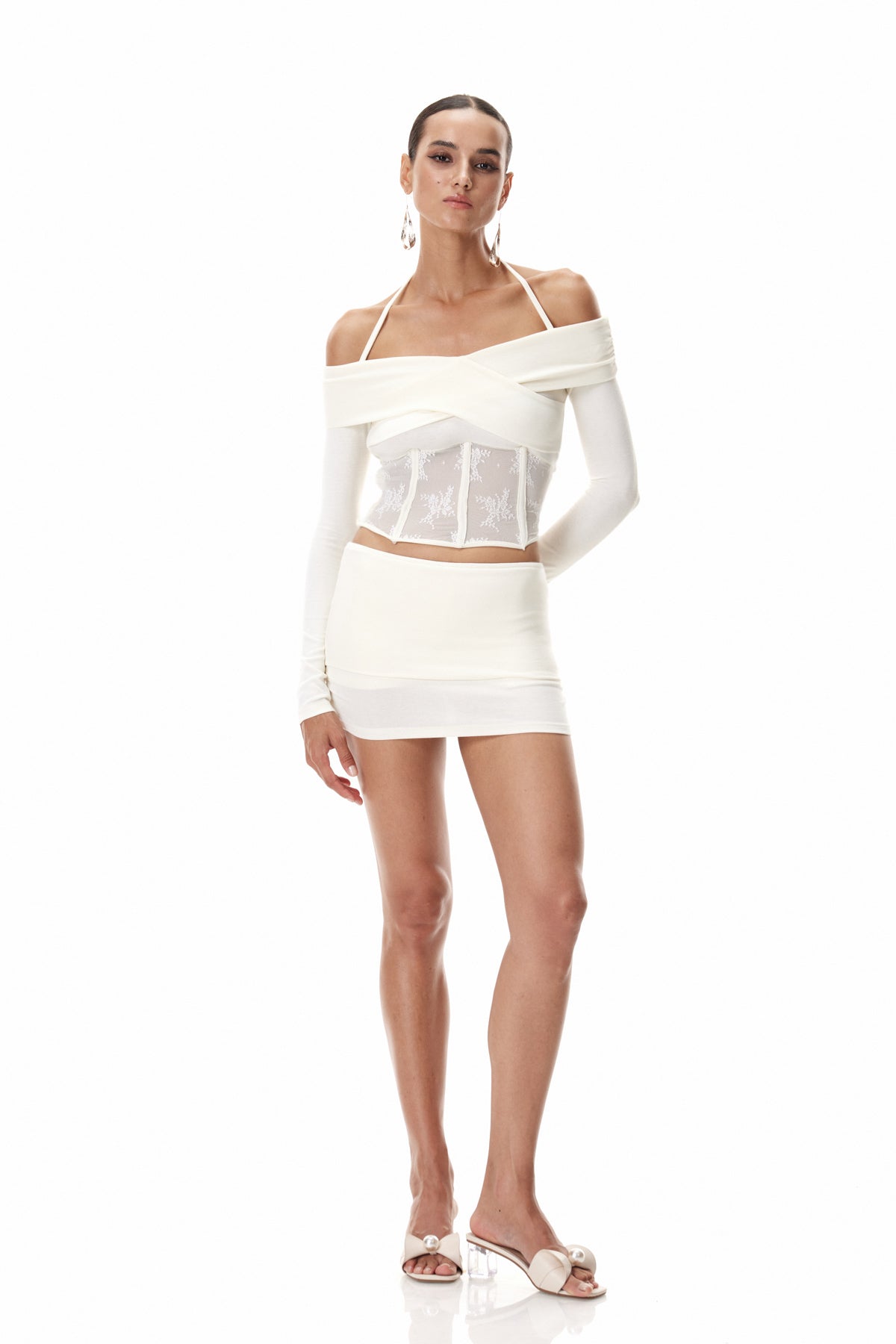Cleisthenes Omuz Açık Korse Etek Takımı