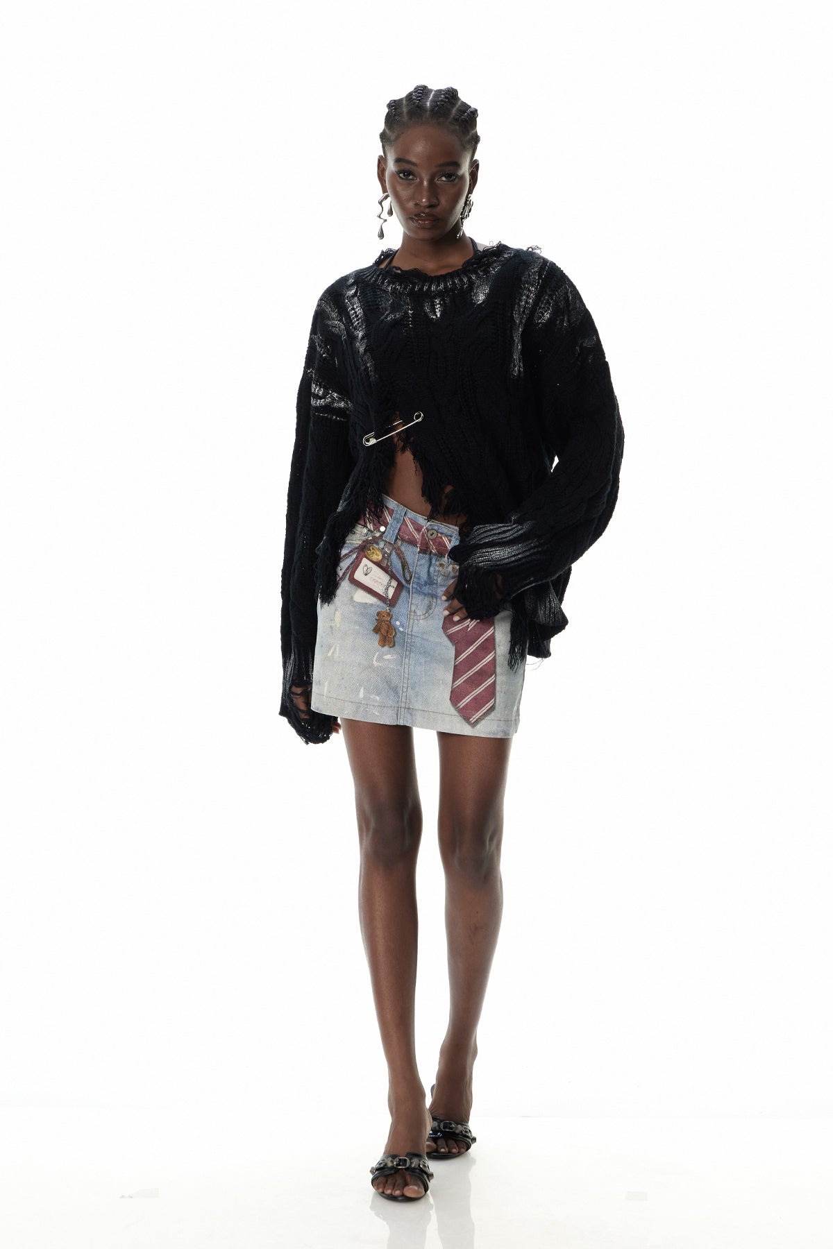 Cunmin Saçaklı Örgü Üst