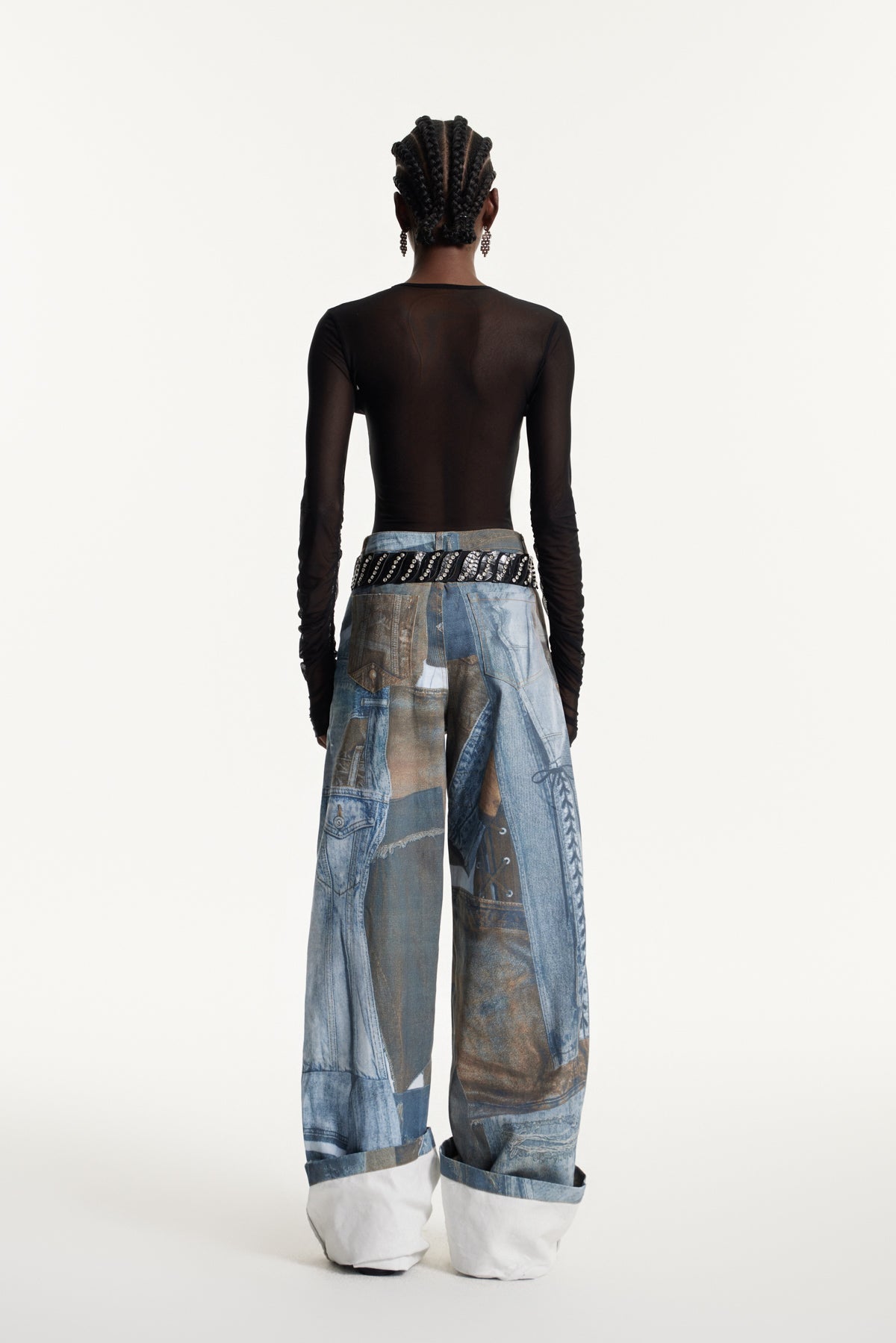 Efisio Deconstruct Baskılı Kot Pantolon