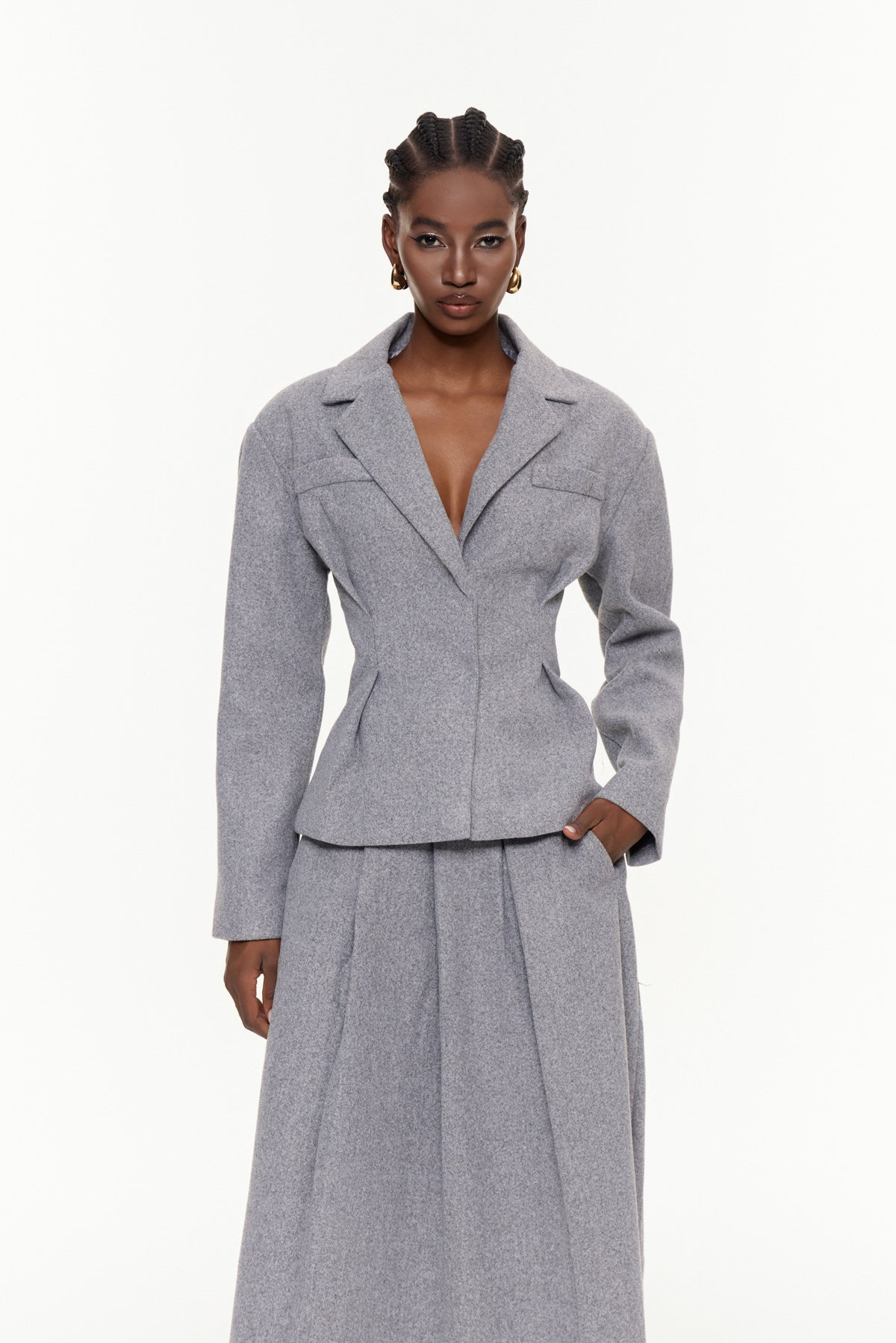 Egil Ruch Pileli Etek Takımı