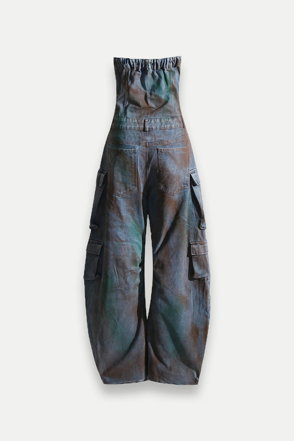 Emma Kamuflaj Denim Tulum