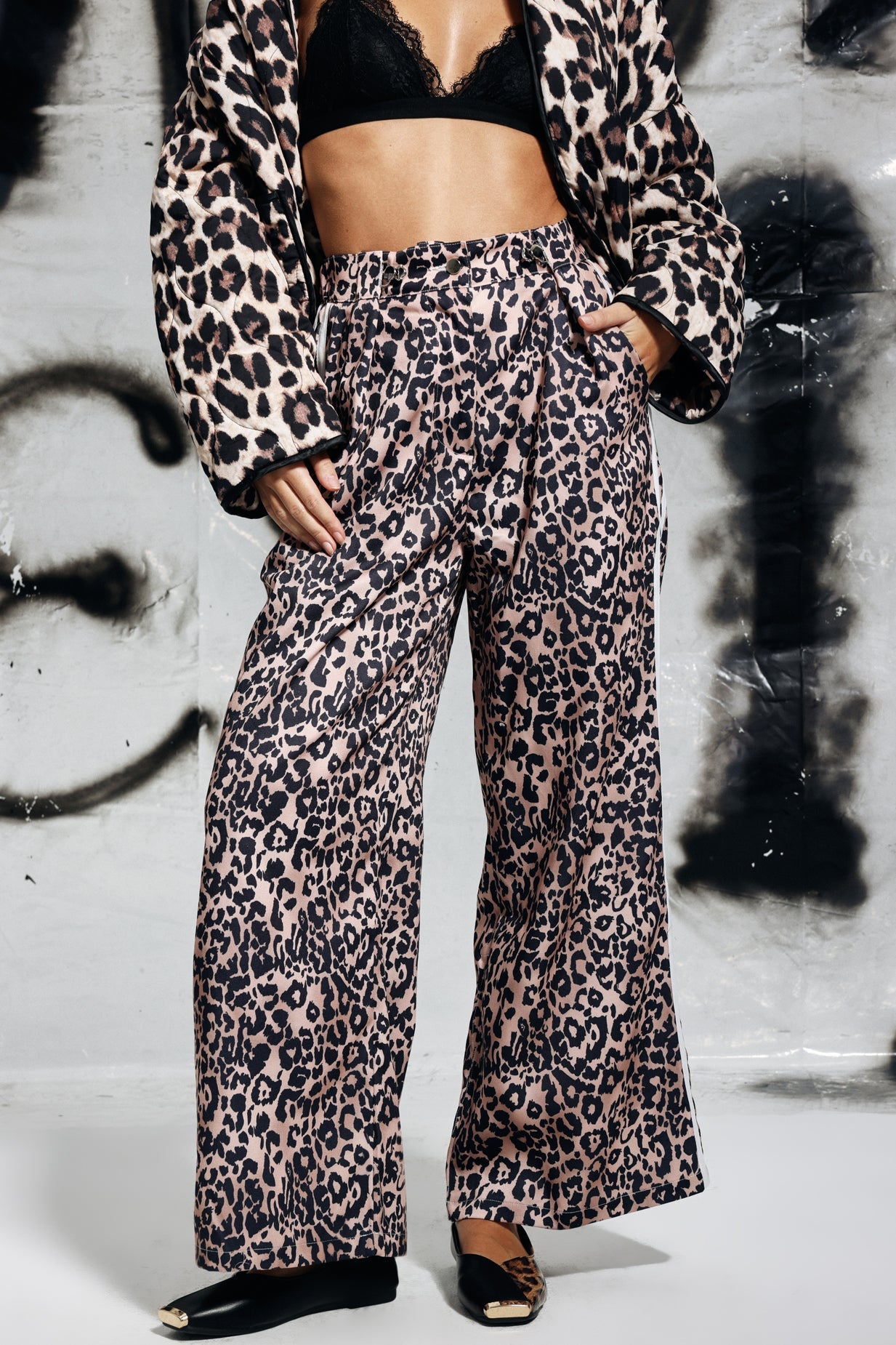 Emmett Leopar Çizgili Deconstruct Pantolon