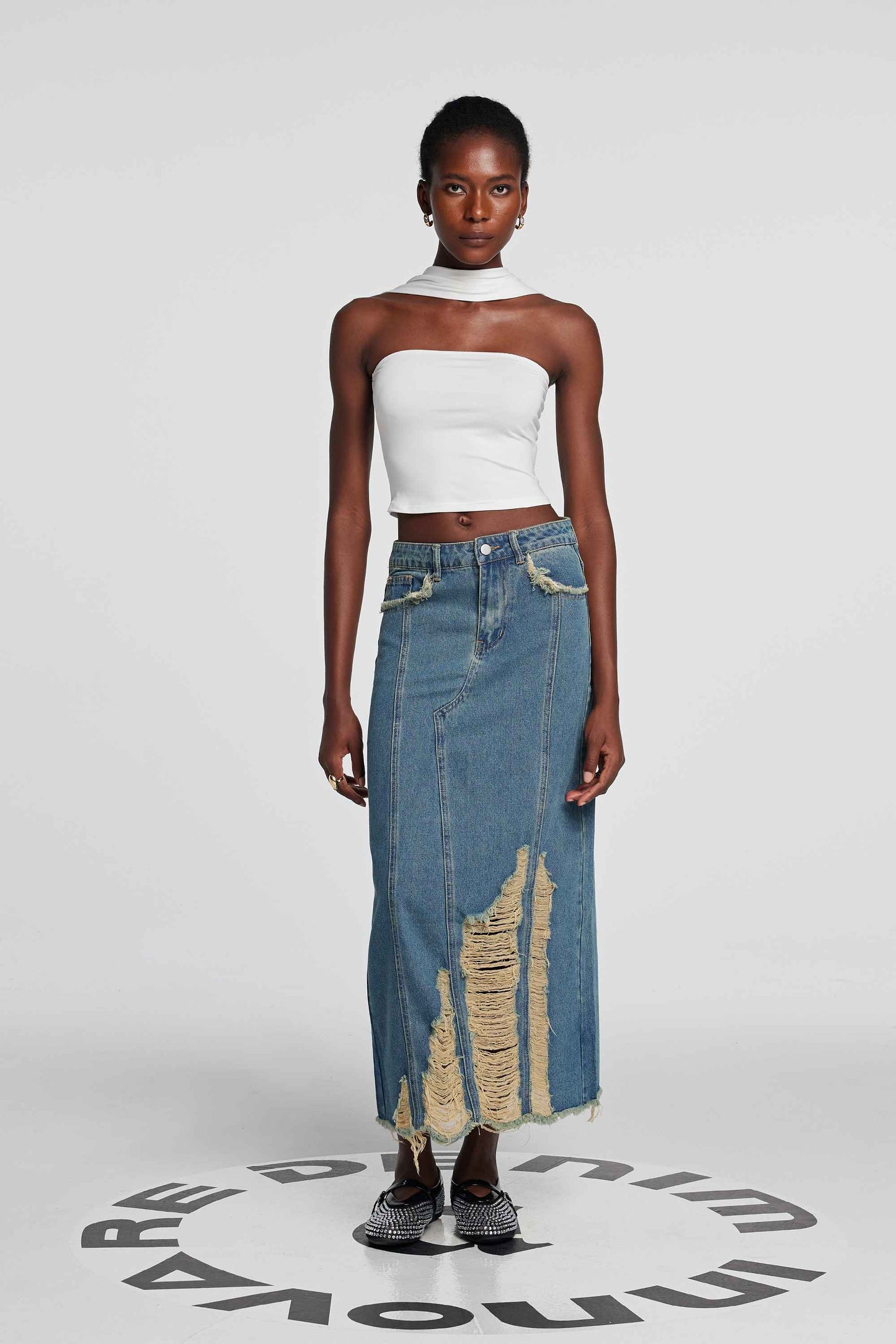 Emmie Kolsuz Bodycon Dantelli Üst