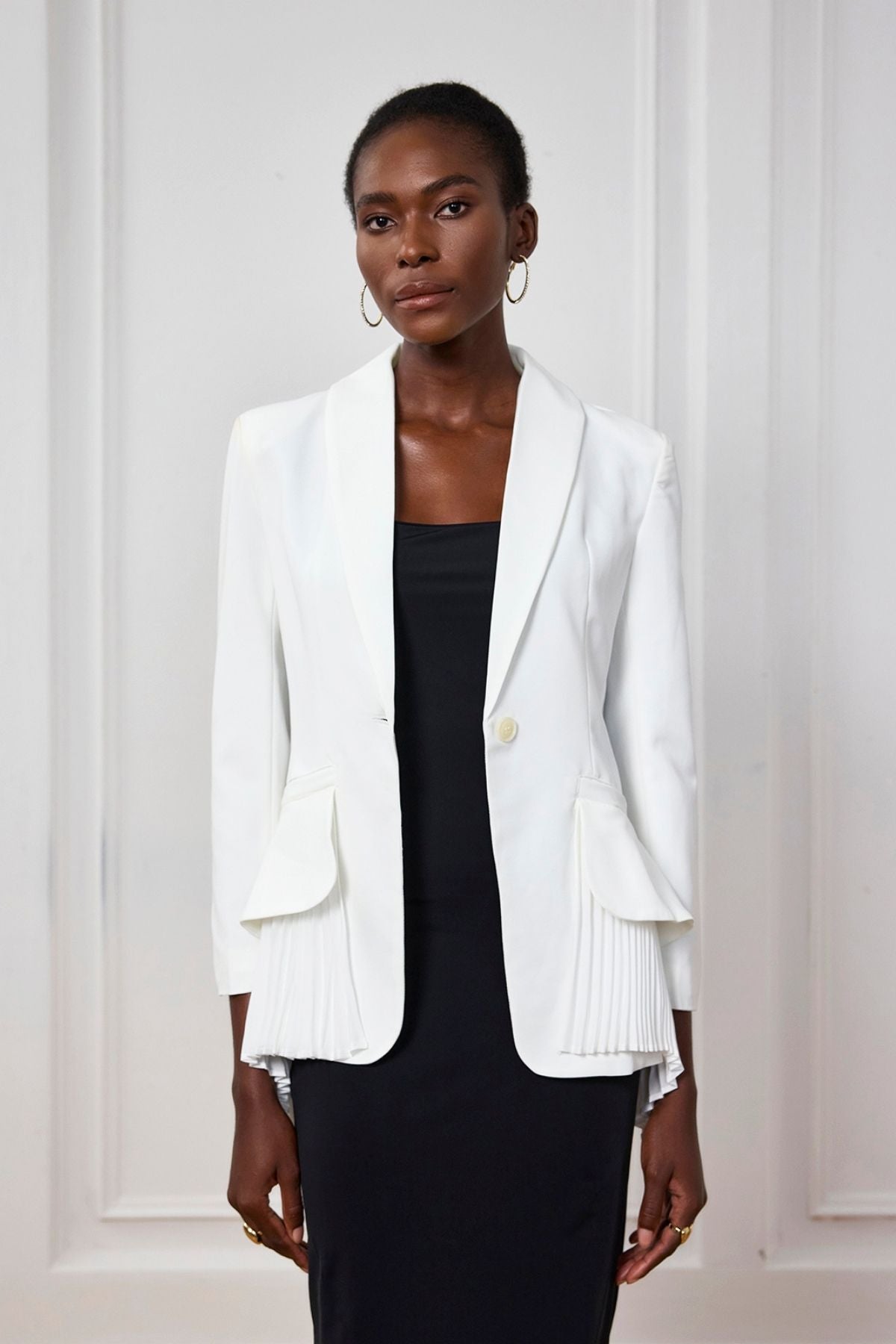 Indy Fırfır Dantelli Asimetrik Blazer