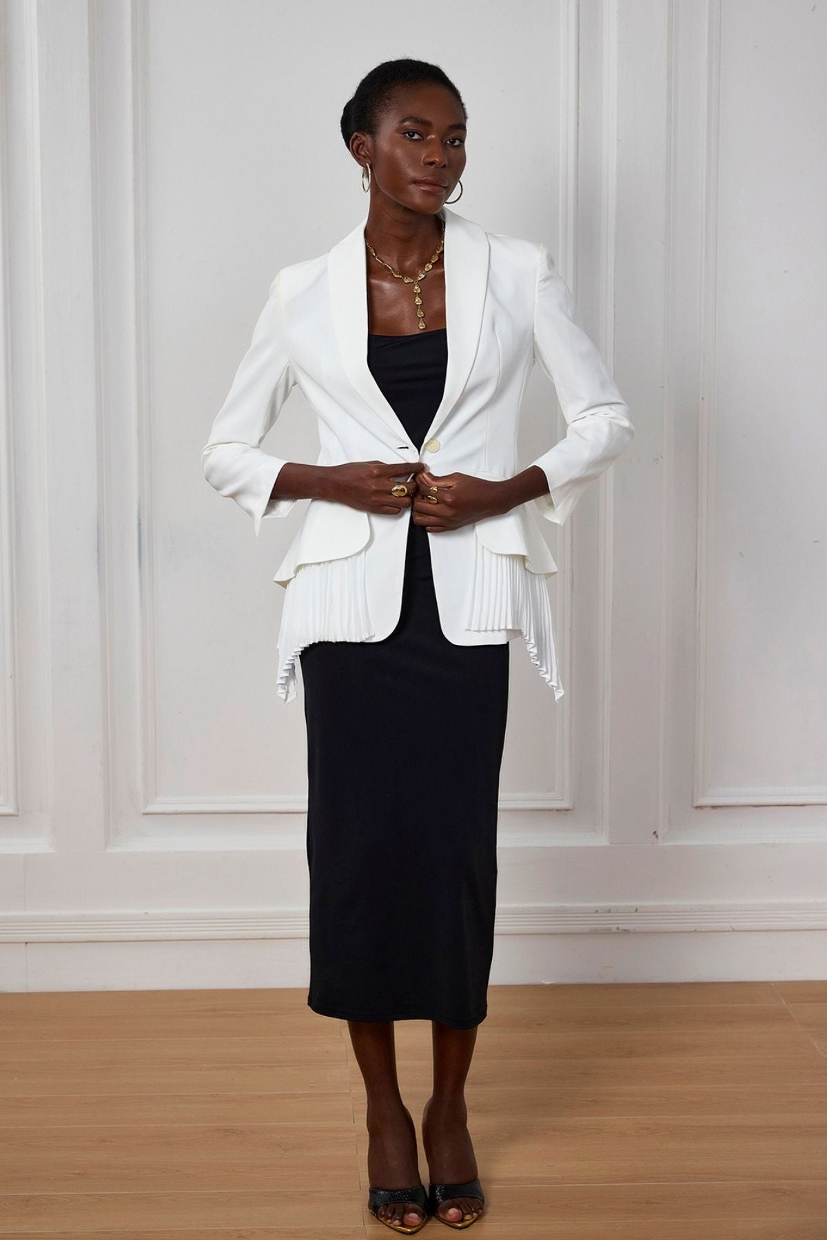 Indy Fırfır Dantelli Asimetrik Blazer