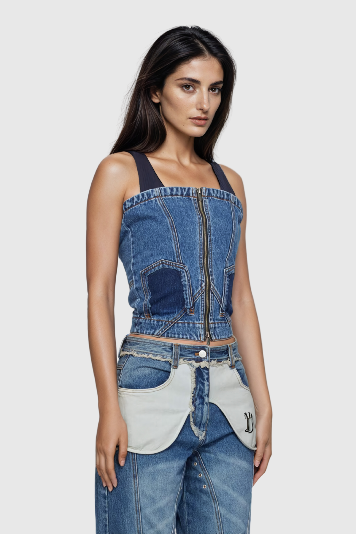 Kavya Deconstruct Denim Üst