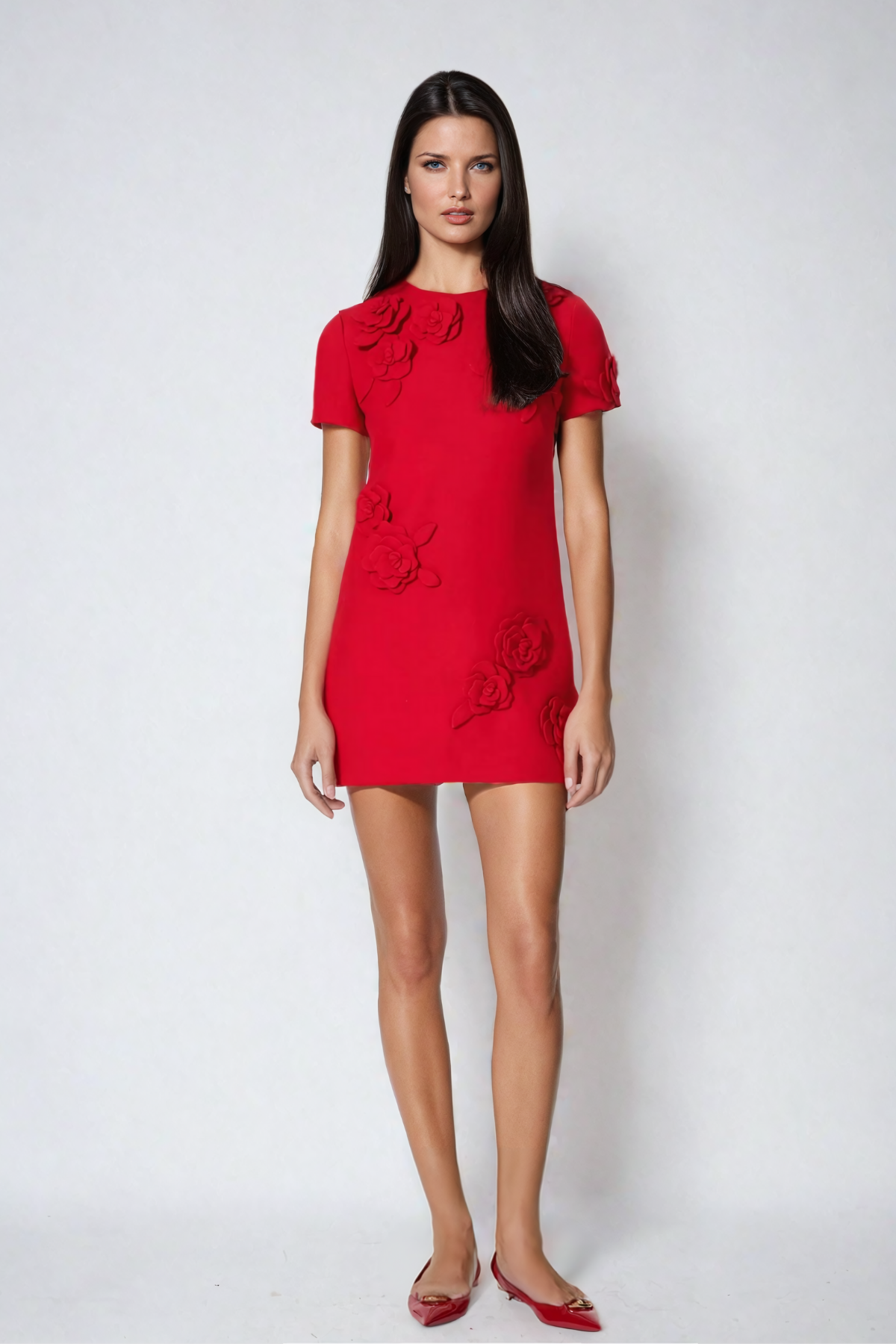 Mahika Çiçek Bodycon Mini Elbise