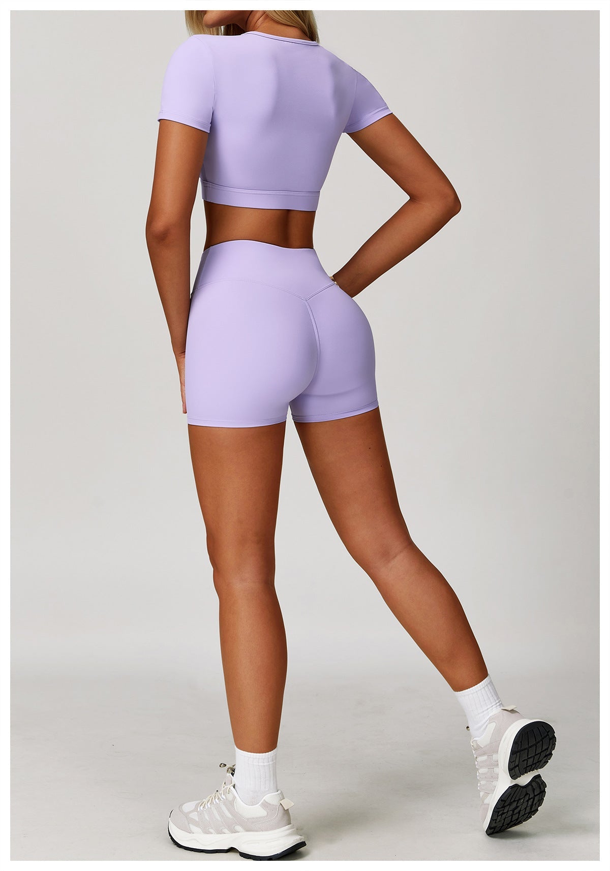 Dekolteli Spor Crop Üst