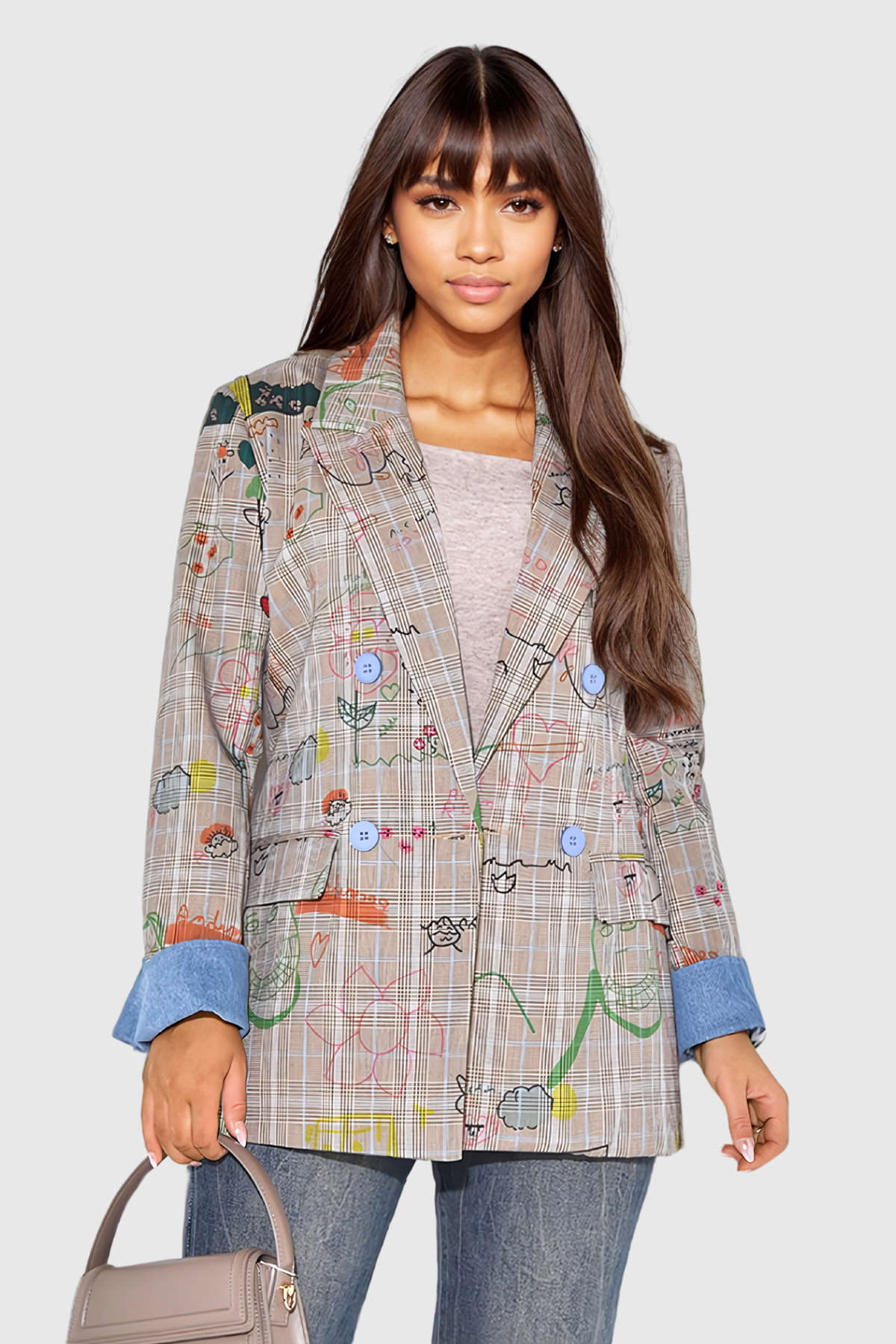 Paris Graffiti Izgara Dalma Blazer