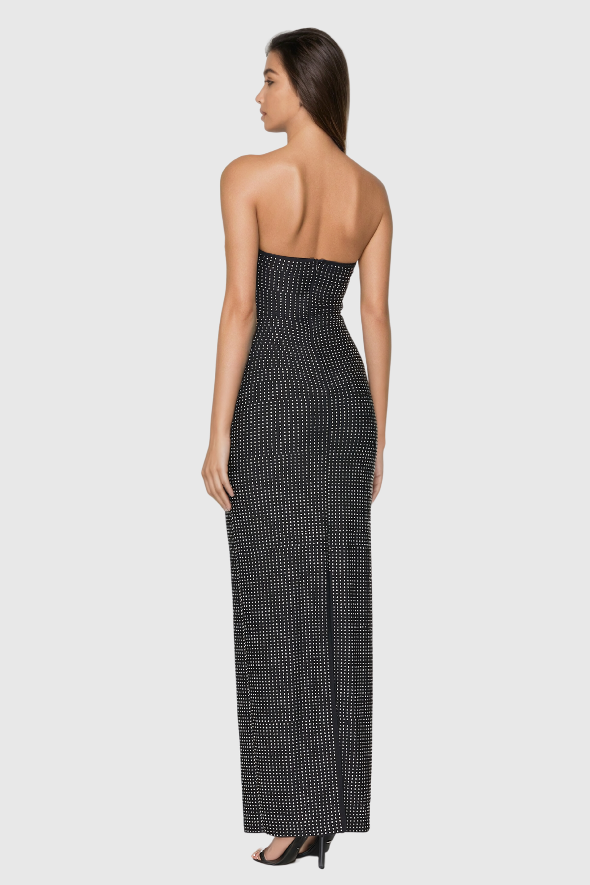 Salem Taşlı Bodycon Maxi Elbise