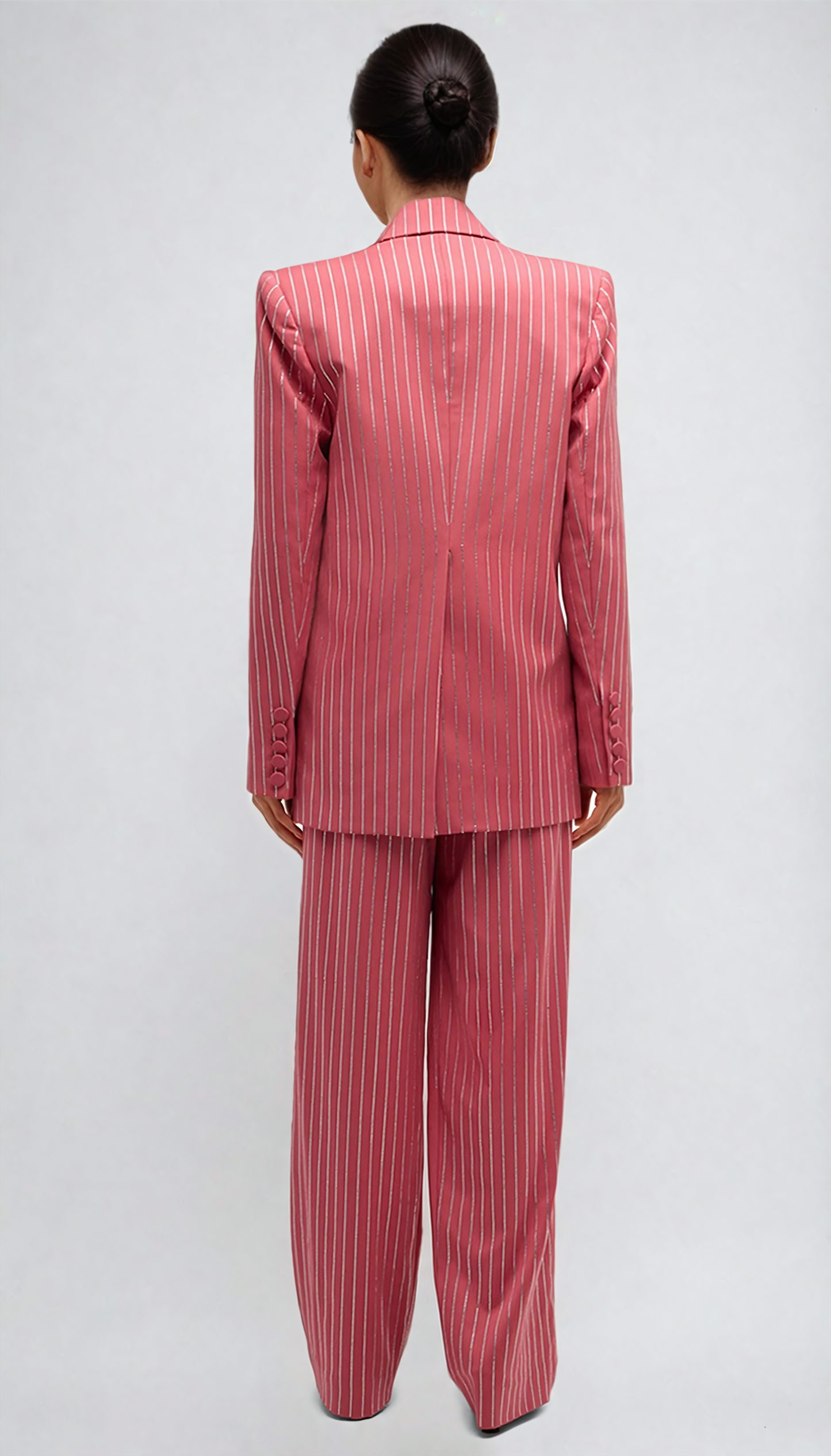 Tanya Taşlı Şerit Pembe Set