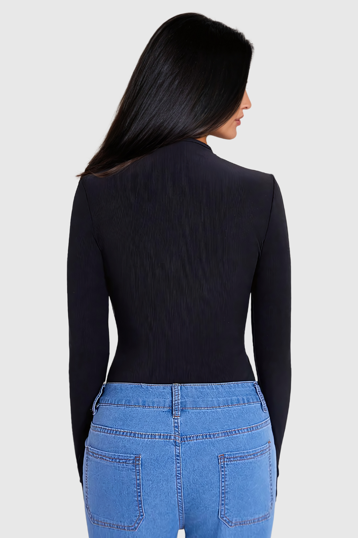 Tessa Kesikli Bodycon Uzun Kollu Body