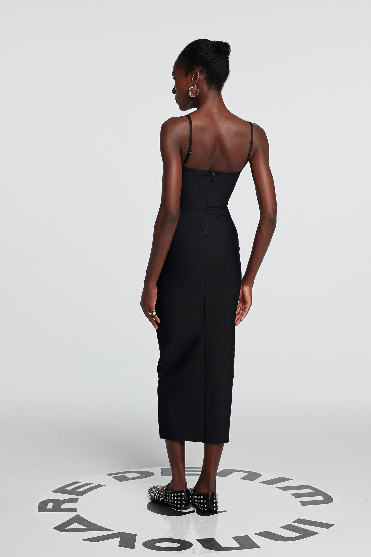 Tessa Hollow Spagetti Maxi Elbise