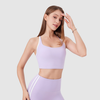 Beyaz Askılı Bra Spor Sütyeni