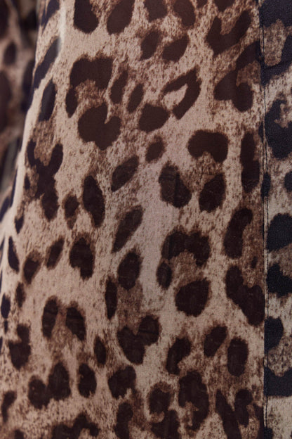 Egzona Leopar Atkı Gömlek