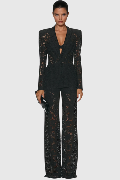 Djehutimose Çiçekli Dantel Pantolon Takımı