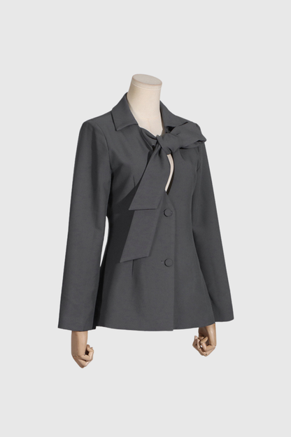 Kaydence Bağcıklı V Yaka Blazer