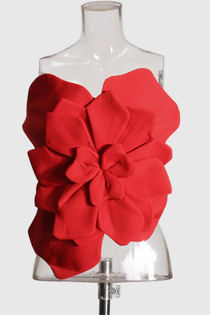 Amiri Çiçekli Kırmızı Omuz Üstü