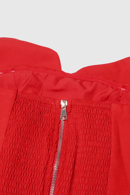 Amiri Çiçekli Kırmızı Omuz Üstü